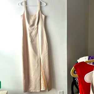 Vintage Alex Evenings Dress with straps Sz 8 front split Whimsical Bodycon